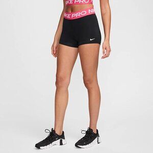Nike - Pro 3" Compression Shorts Dri Fit AO9977-019 | Black & Aster Pink | Small